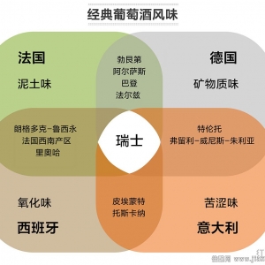 世界主要產(chǎn)酒國(guó)葡萄酒的典型風(fēng)味